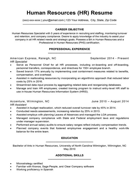 22 Human Resources (HR) CV Examples for 2024 .